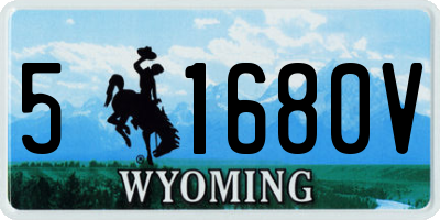 WY license plate 51680V