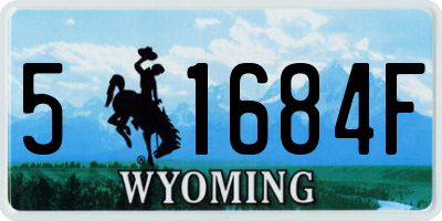 WY license plate 51684F