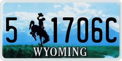 WY license plate 51706C