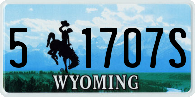 WY license plate 51707S