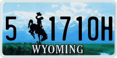 WY license plate 51710H