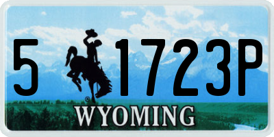 WY license plate 51723P