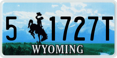 WY license plate 51727T