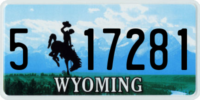 WY license plate 517281