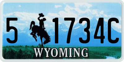 WY license plate 51734C