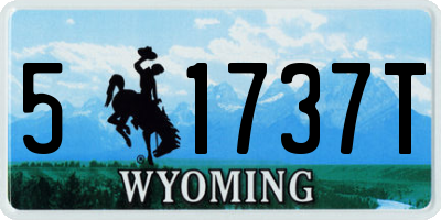 WY license plate 51737T
