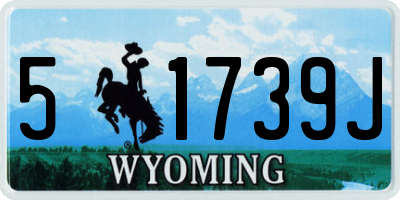 WY license plate 51739J