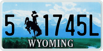 WY license plate 51745L