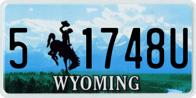 WY license plate 51748U