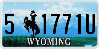 WY license plate 51771U