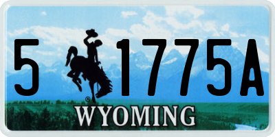 WY license plate 51775A