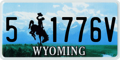 WY license plate 51776V