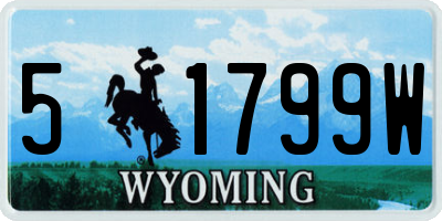 WY license plate 51799W