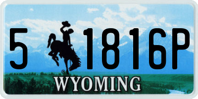 WY license plate 51816P