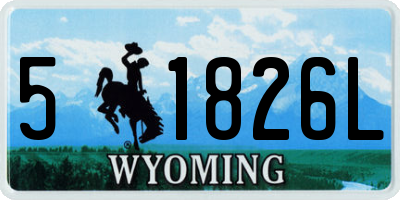 WY license plate 51826L