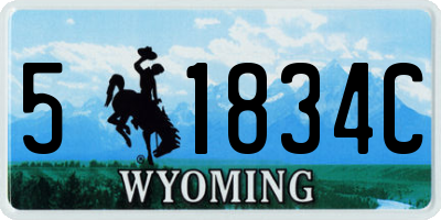 WY license plate 51834C
