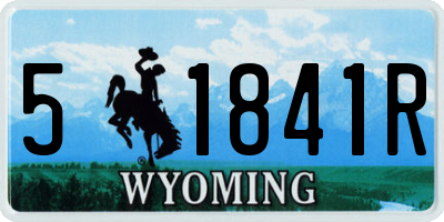 WY license plate 51841R