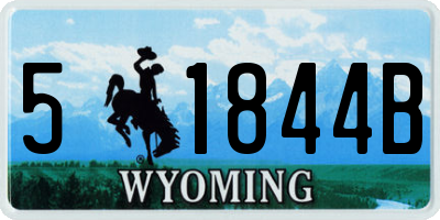 WY license plate 51844B