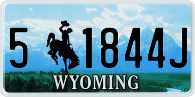 WY license plate 51844J