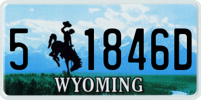 WY license plate 51846D