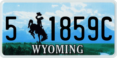 WY license plate 51859C