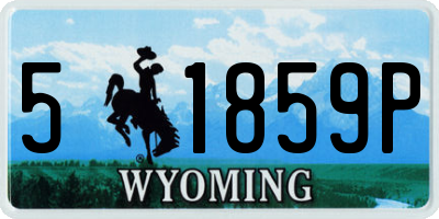 WY license plate 51859P