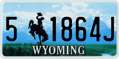 WY license plate 51864J