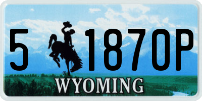 WY license plate 51870P