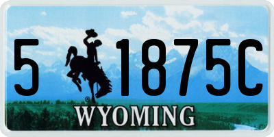 WY license plate 51875C