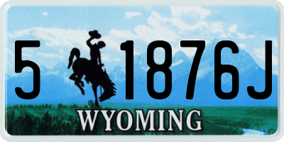 WY license plate 51876J