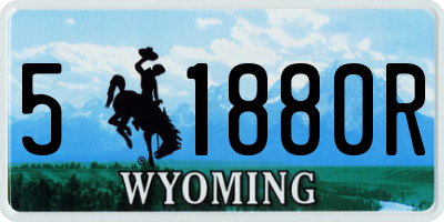 WY license plate 51880R