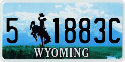 WY license plate 51883C