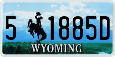 WY license plate 51885D