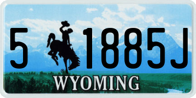 WY license plate 51885J