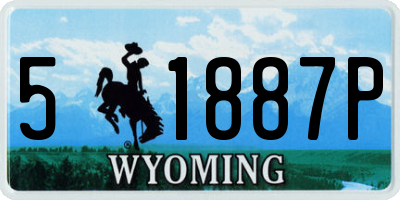 WY license plate 51887P