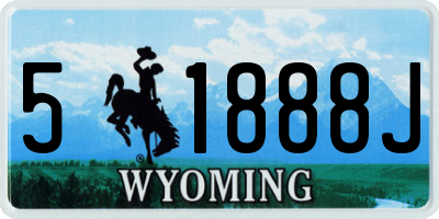 WY license plate 51888J