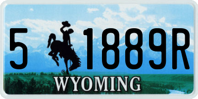 WY license plate 51889R
