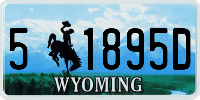 WY license plate 51895D