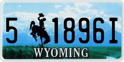 WY license plate 51896I