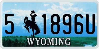 WY license plate 51896U