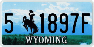 WY license plate 51897F