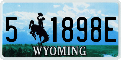 WY license plate 51898E