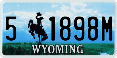 WY license plate 51898M