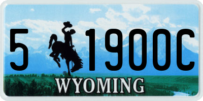 WY license plate 51900C