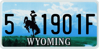 WY license plate 51901F