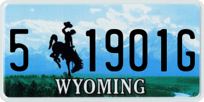 WY license plate 51901G