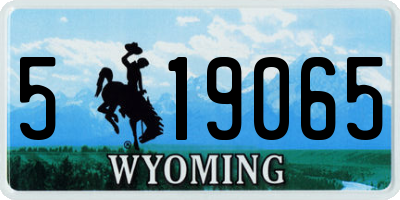 WY license plate 519065