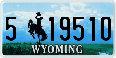 WY license plate 51951O