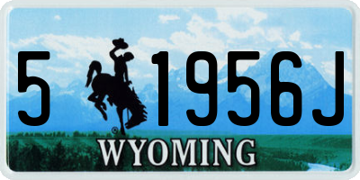 WY license plate 51956J