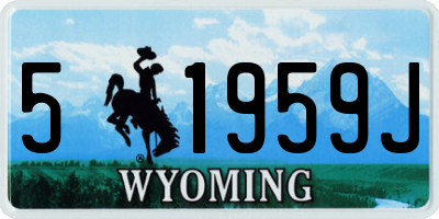 WY license plate 51959J